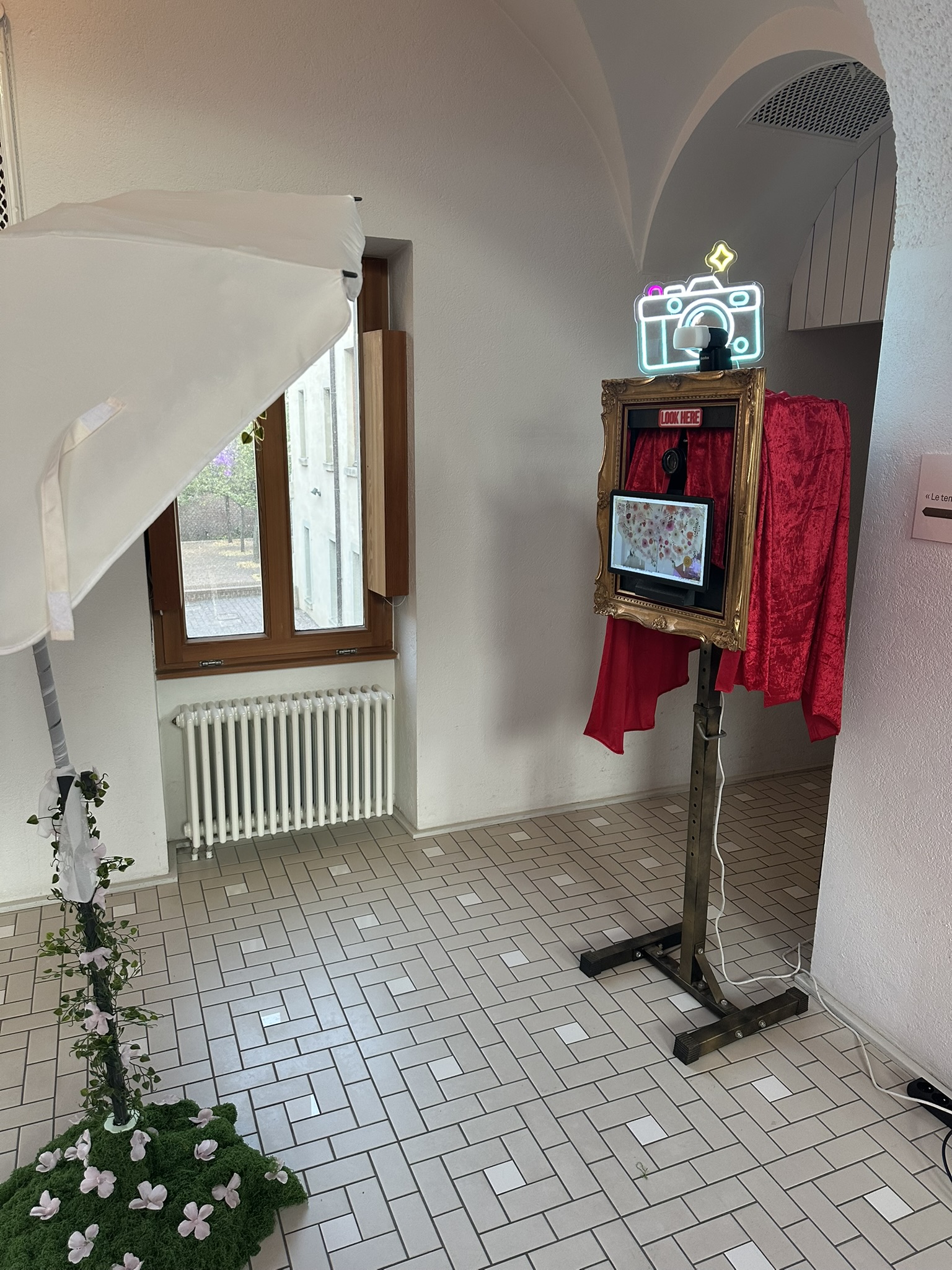 Photomaton configuré pour un mariage